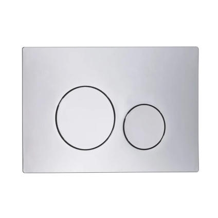Product cut out image of Roper Rhodes Rondo Chrome Dual Flush Push Plate TR9012